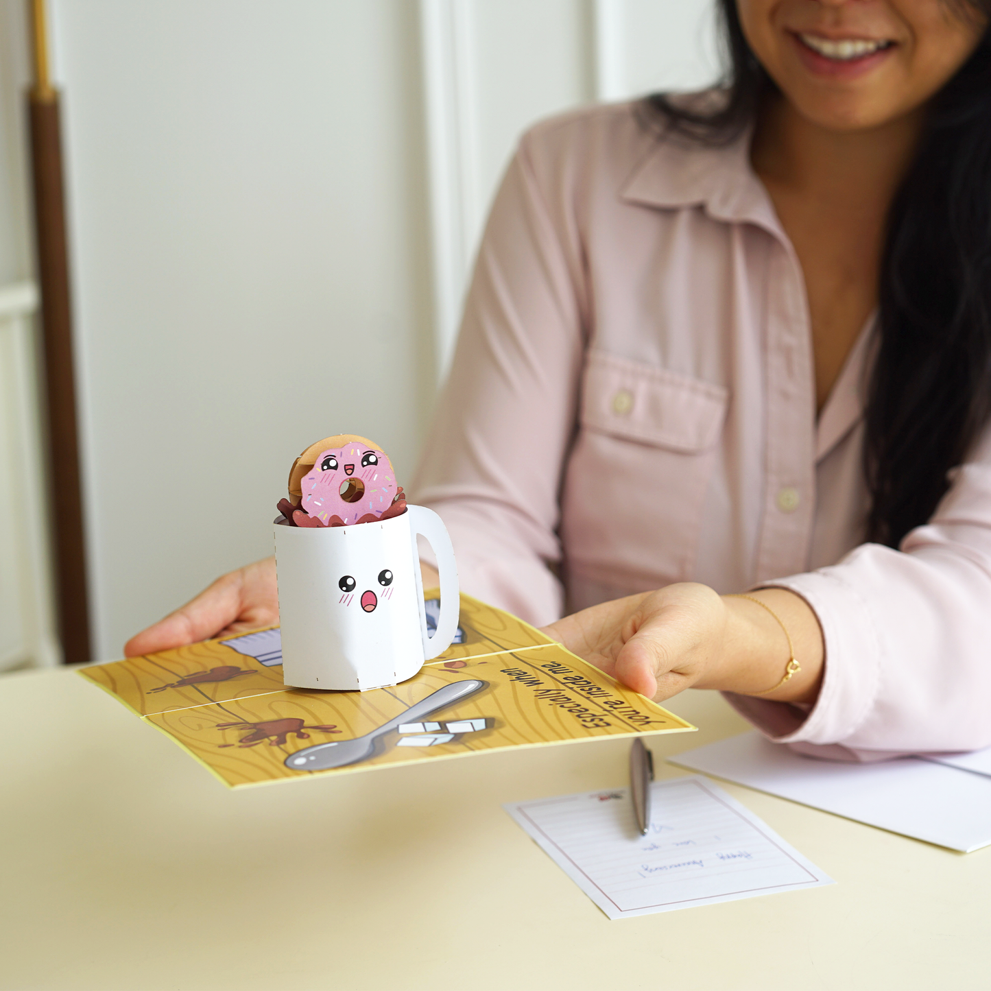 Coffee & Donuts Funny 3D Pop-Up Naughty Love Card