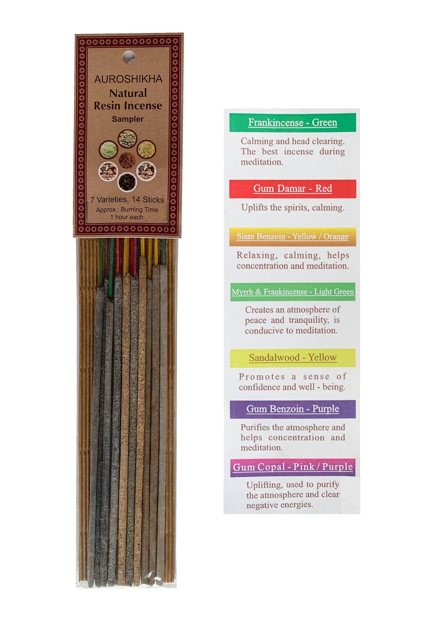Auroshikha  - Natural Resin Incense ~ 8 Scents