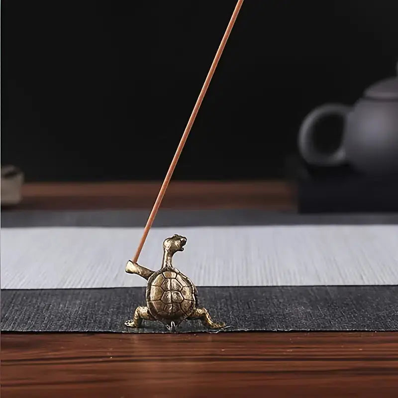 Kung Fu Turtle Incense Holder Bronze/Copper Unique Piece
