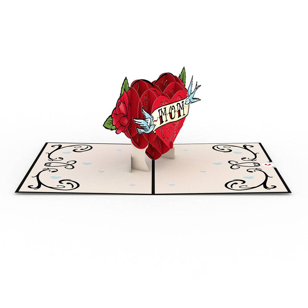 Mom Tattoo Card, 5x7" Pop-Up Card