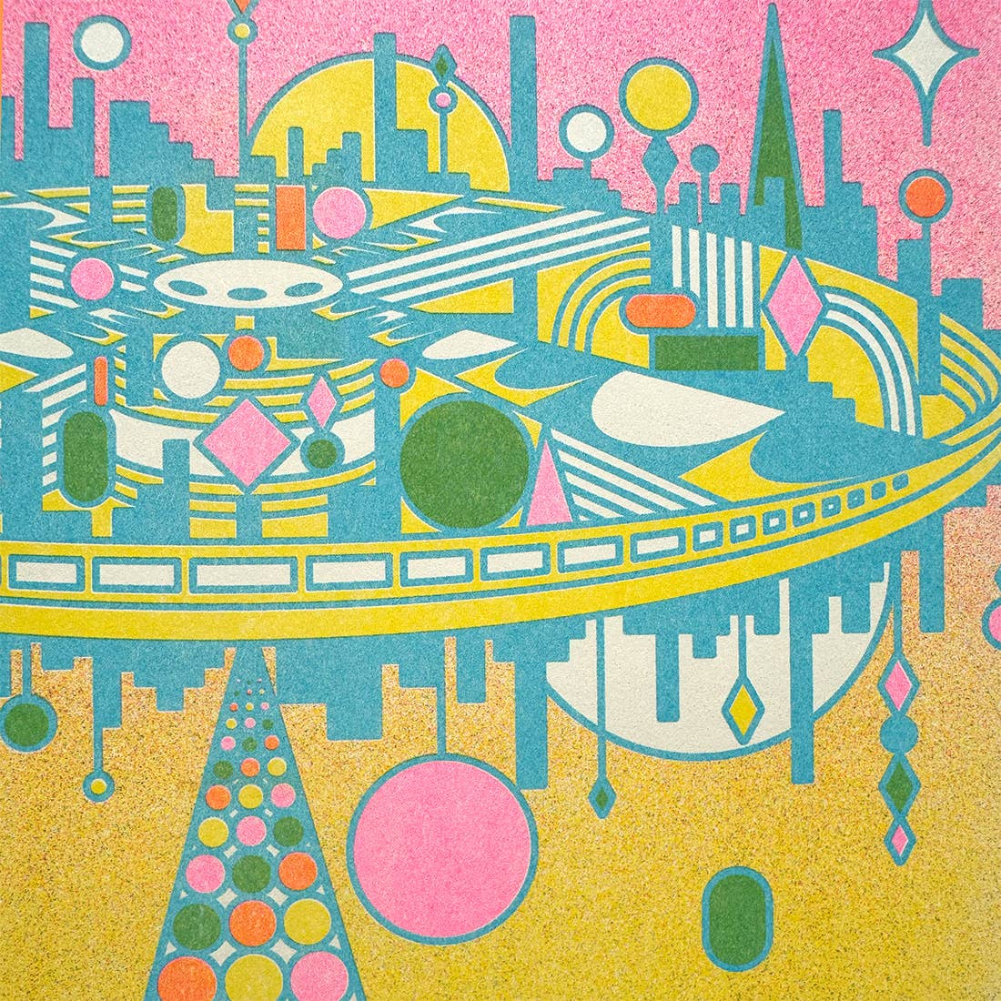 Encounter Risograph Print | 11x17 Riso Print