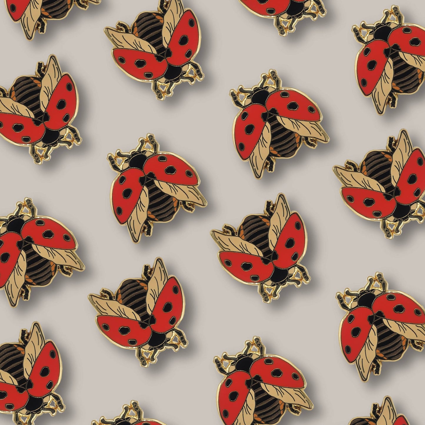 Seven-Spotted Ladybug Educational Insect Enamel Pin