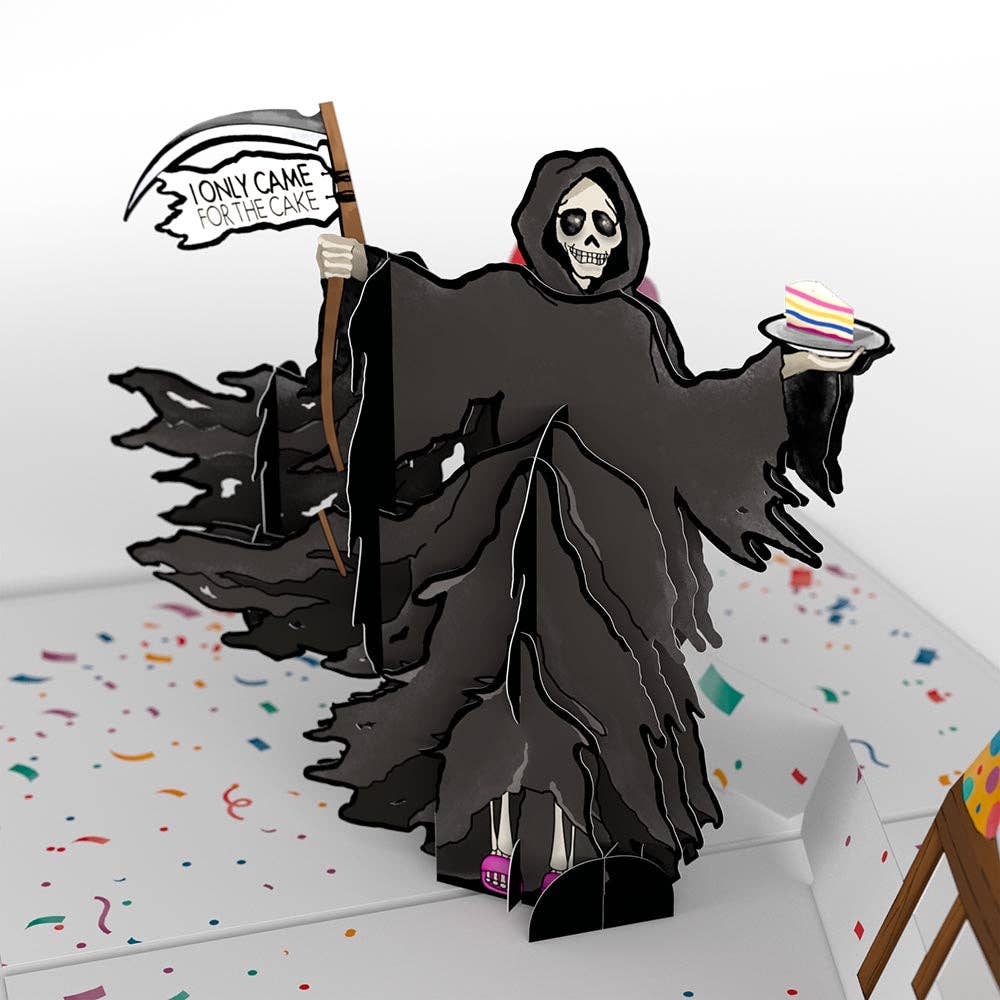 Grim Reaper Dark Humor Birthday 5x7" Card, Birthday Cards