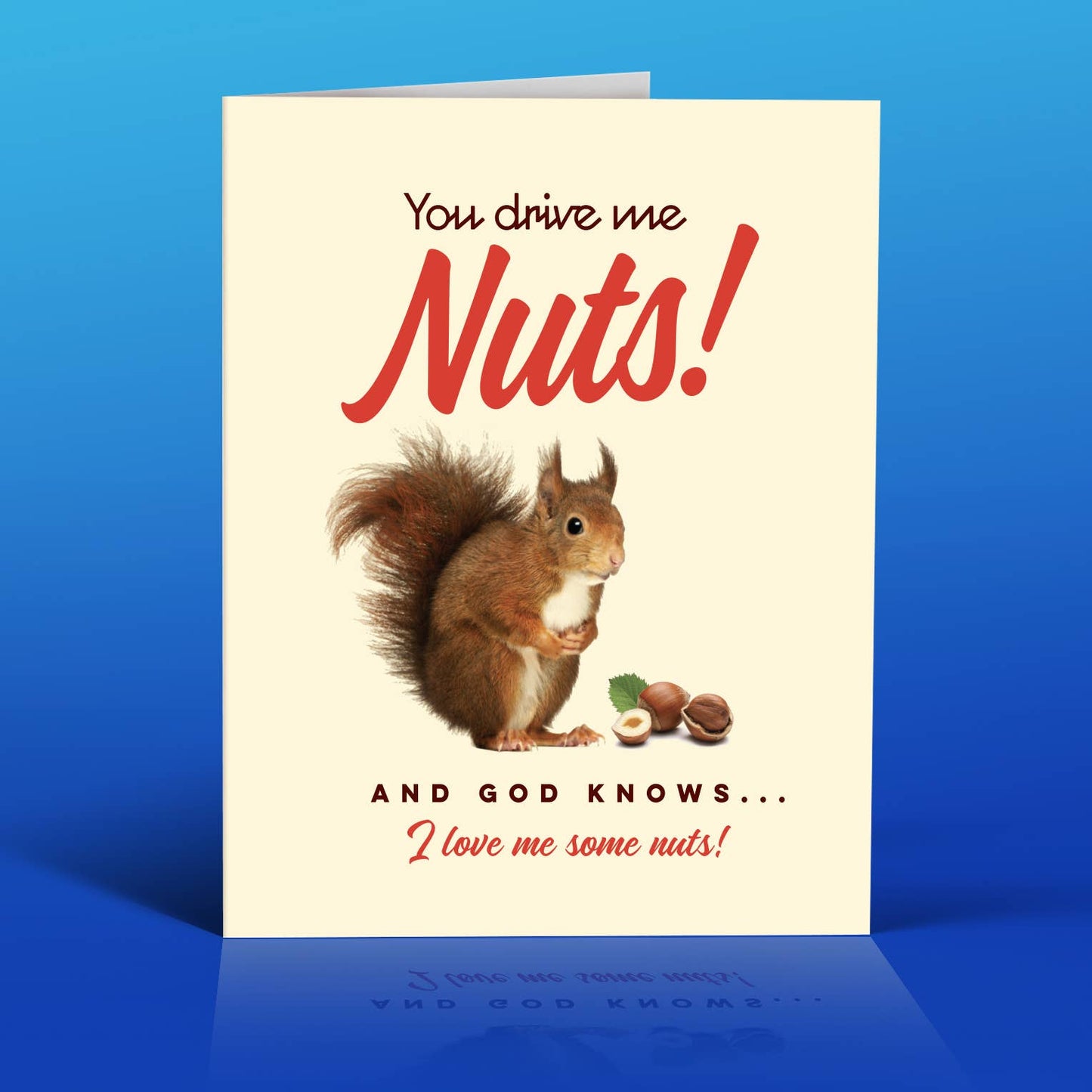 YOU DRIVE ME NUTS! love card