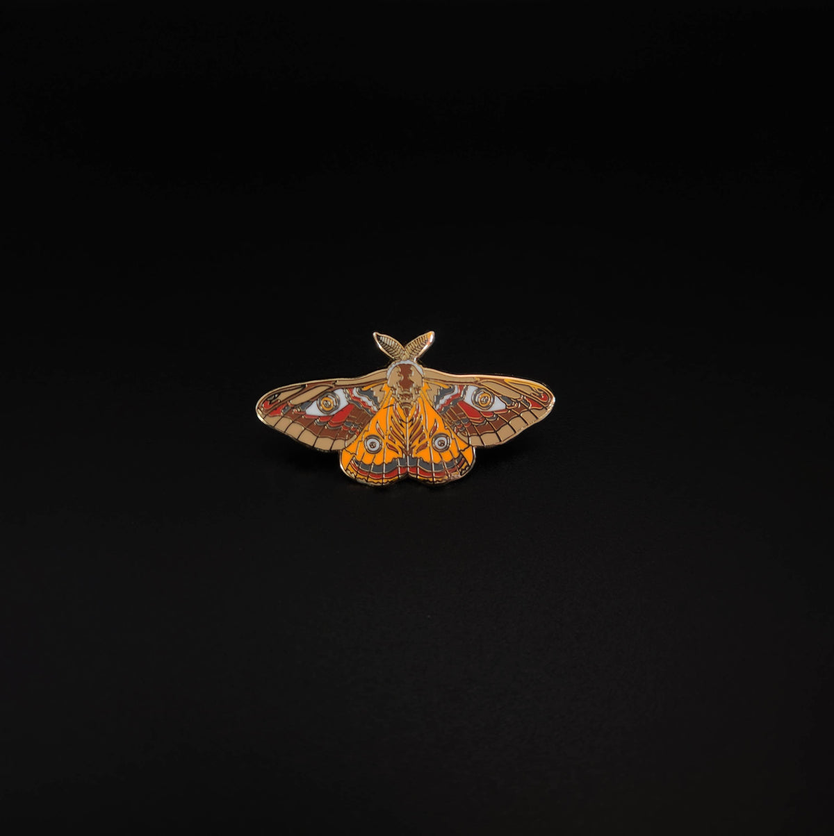 Emperor Moth Educational Insect Enamel Pin