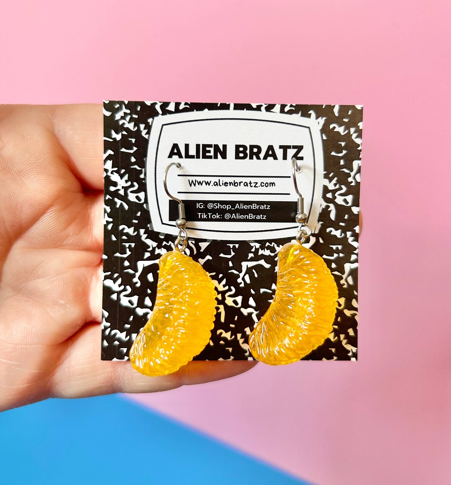 Manderin Orange Earrings Food Earrings Fruit Earrings