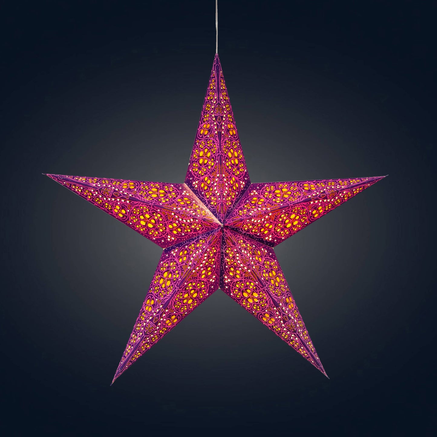 Cathedral ~5 P, 24, purple/violet Paper Starlight Lantern