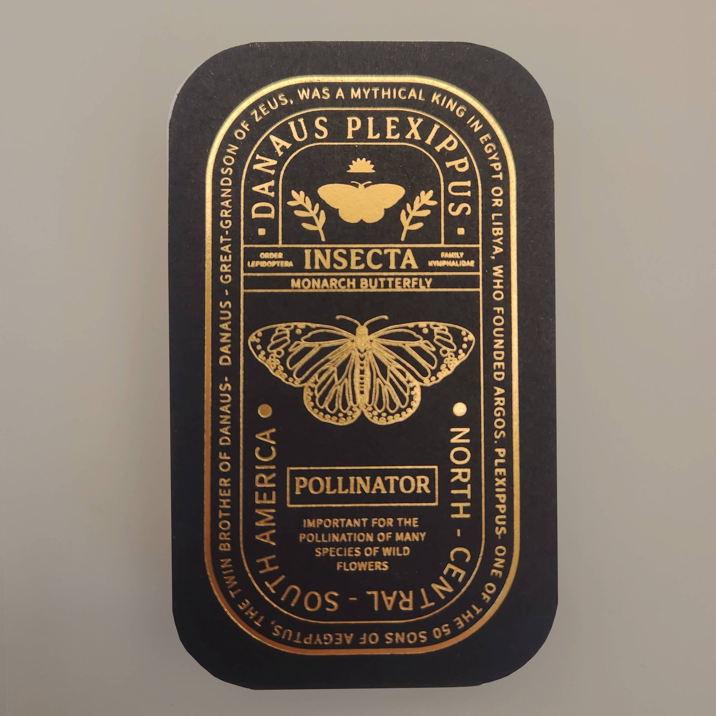 Monarch Butterfly Educational Insect Enamel Pin