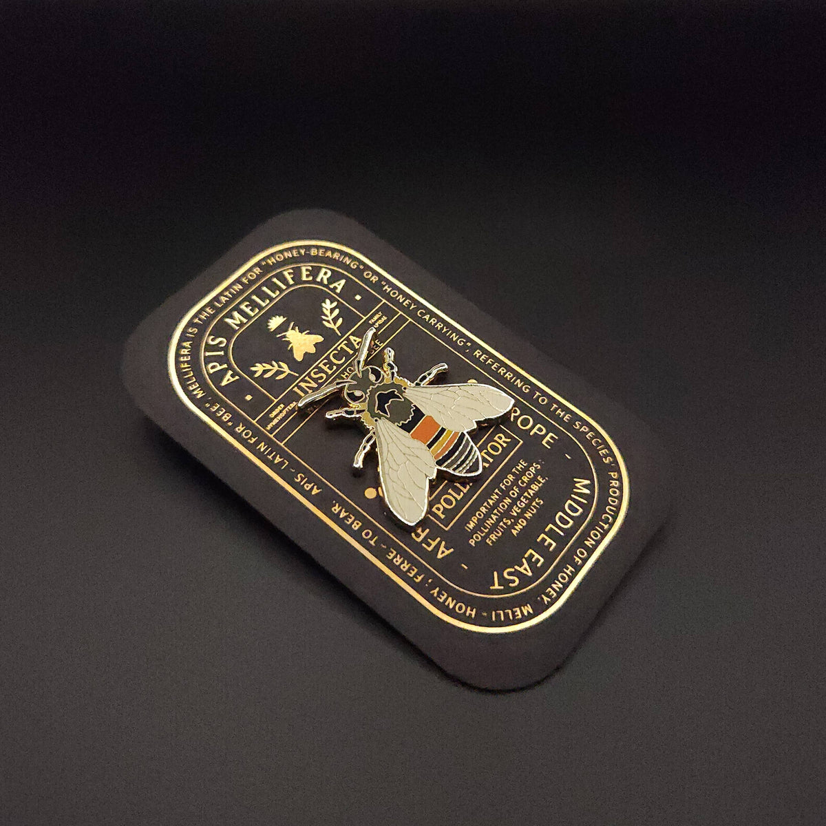 Western Honey Bee Educational Insect Enamel Pin