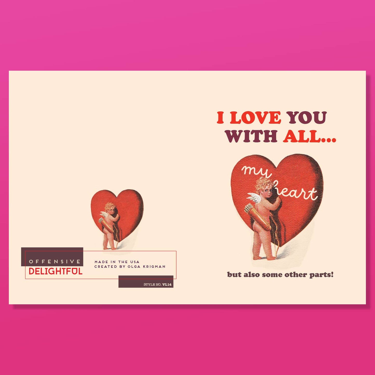 LOVE WITH ALL PARTS valentine's card