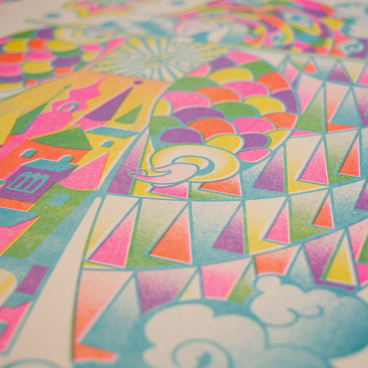 Knight Banneret Risograph Print | 11x17 Riso Print