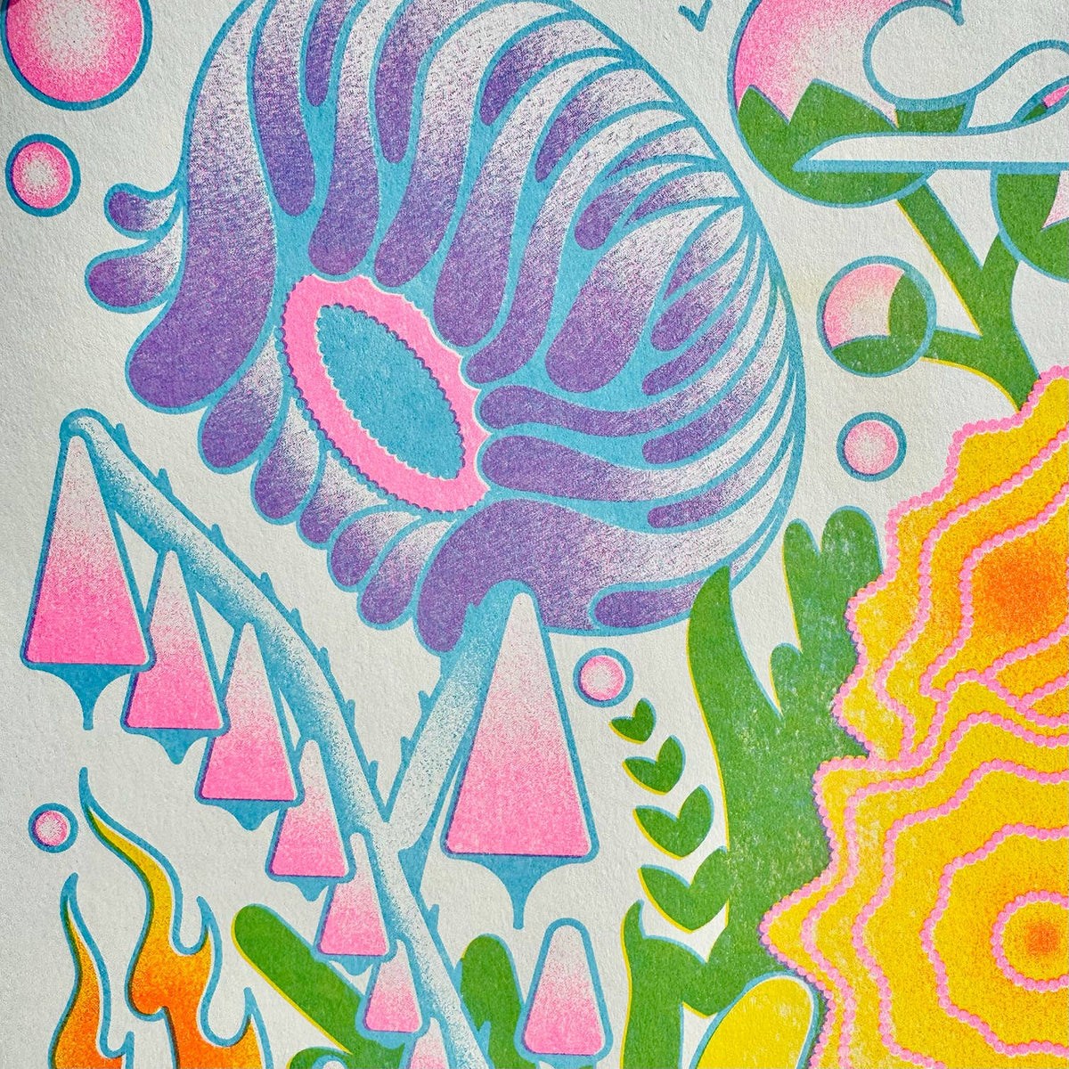 Guardians Risograph Print | 11x17 Riso Print