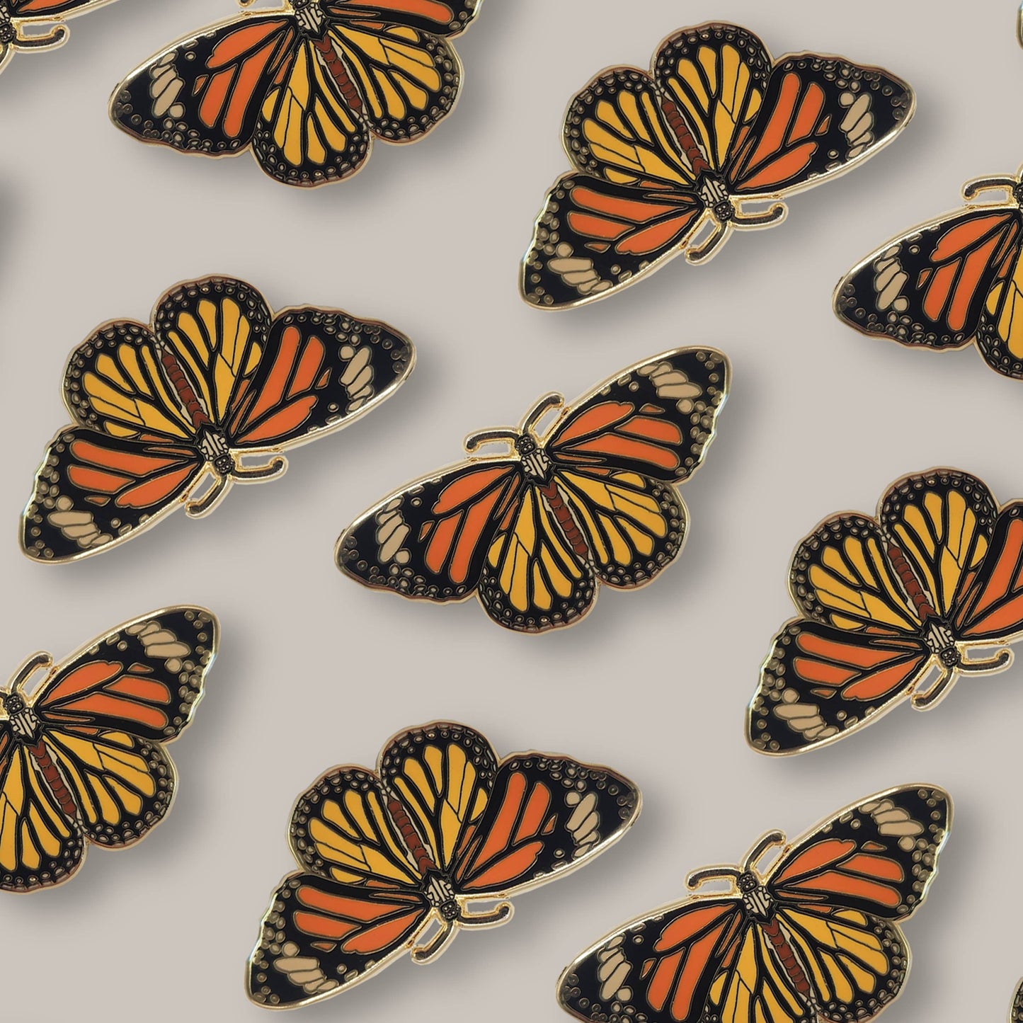 Monarch Butterfly Educational Insect Enamel Pin