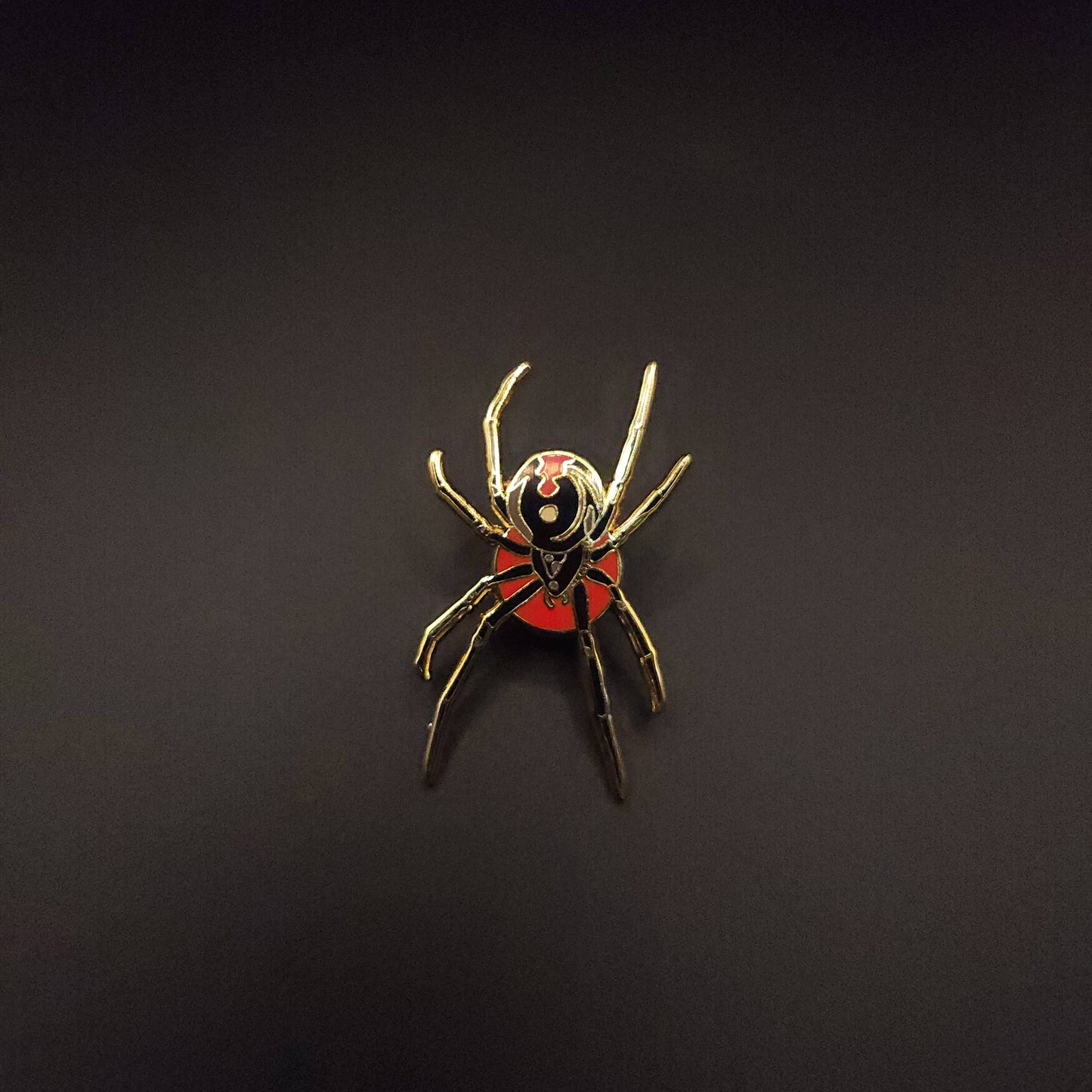 Western Black Widow Educational Arachnid Enamel Pin