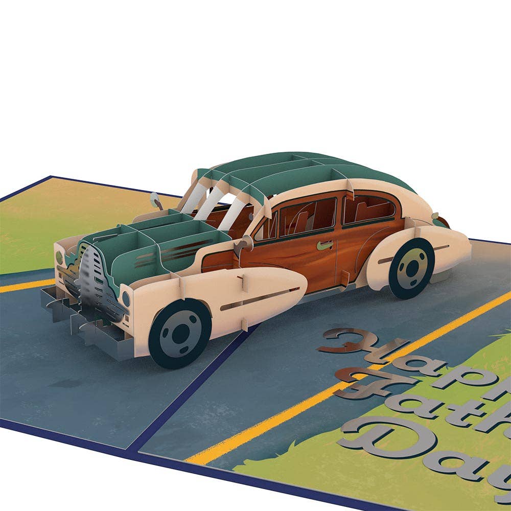 Father’s Day Classic Car 5''x7'' Card, Pop-Up Cards