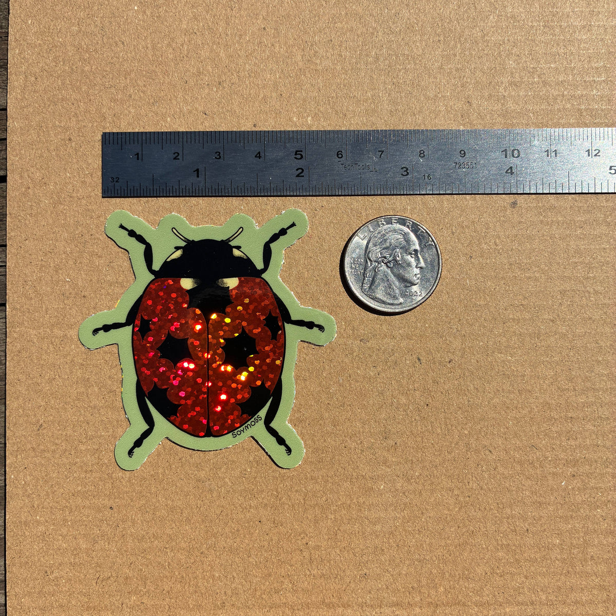 Lady Bug Glitter Sticker