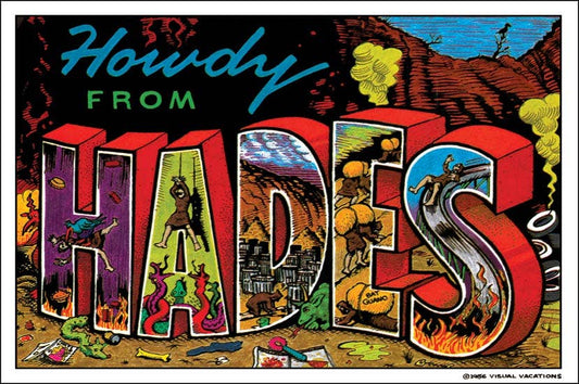 Postcard - Greetings, Howdy From Hades.  Visual Vacations