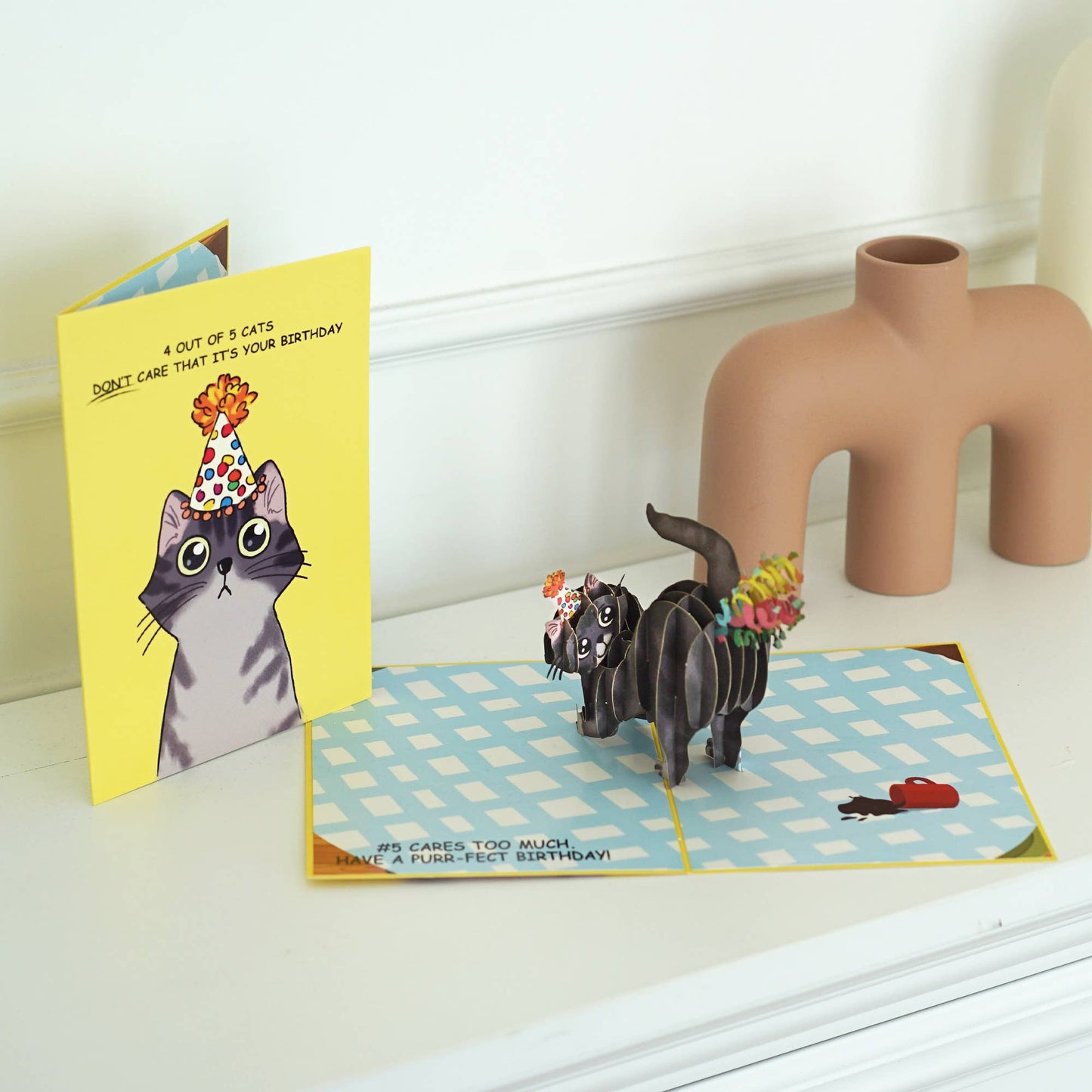 Purrfect Cat Funny 3D Pop-Up Cat Birthday Card