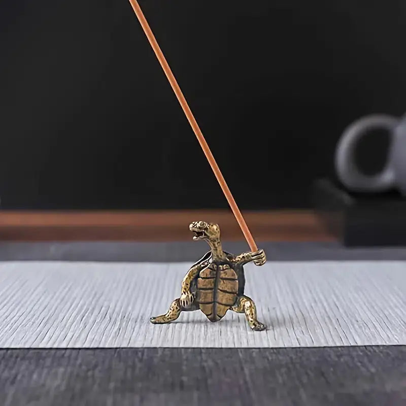 Kung Fu Turtle Incense Holder Bronze/Copper Unique Piece