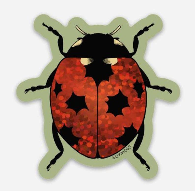 Lady Bug Glitter Sticker