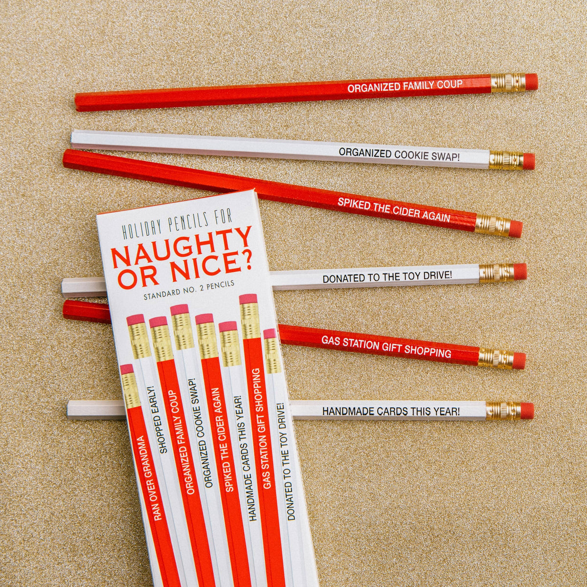 Naughty or Nice Pencils | Holiday Pencils | Christmas Gift