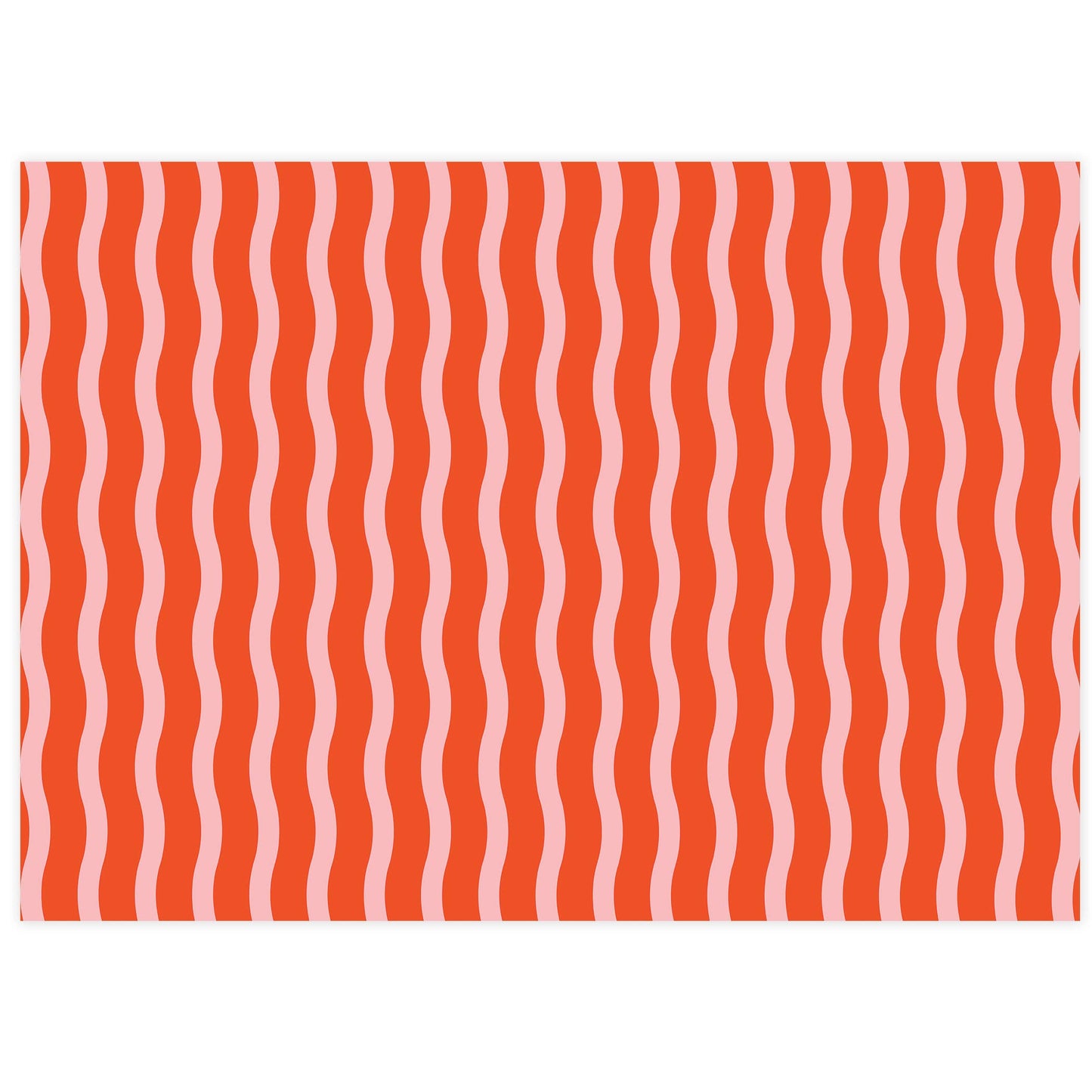 Tangy Red Fussy Stripe Tissue Paper