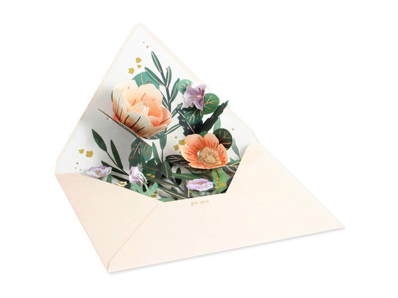 Wildflower Envelope Pop-Up Card- All occasion card