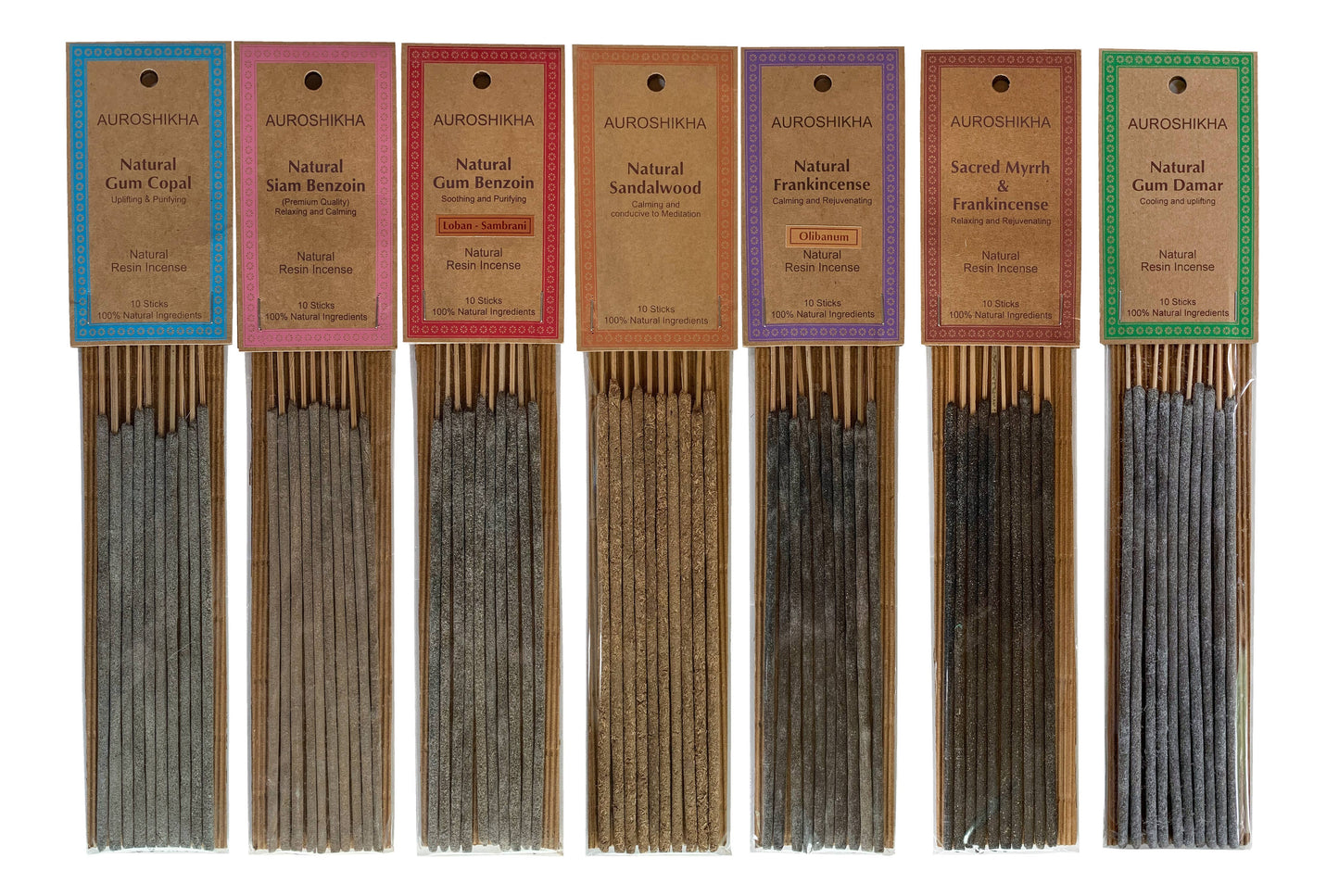 Auroshikha  - Natural Resin Incense ~ 8 Scents