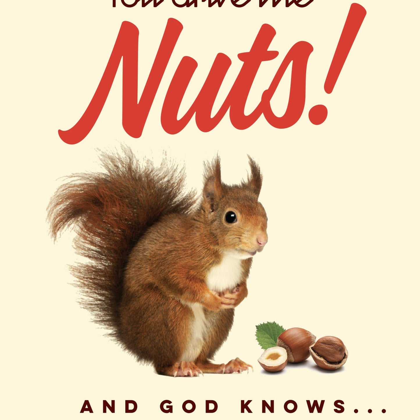 YOU DRIVE ME NUTS! love card